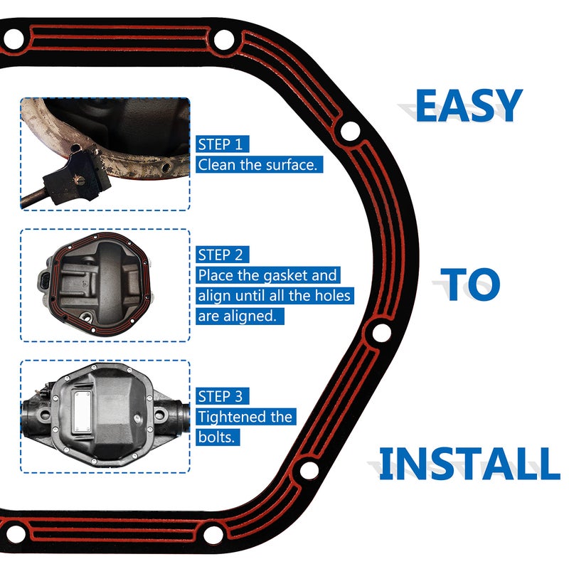 FLYINGAMZ LLR-D044 Differential Cover Gasket Compatible with Dana 44 Axles Drivetrain Sealing - Image 4